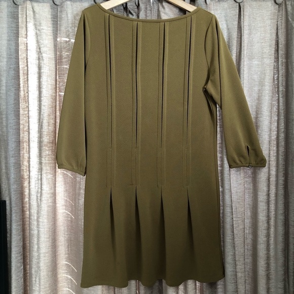 Fossil Olive GreenSeam Detail Mini Dress - Picture 2 of 12